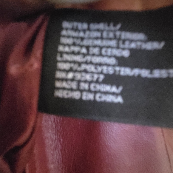 East 5th Red Leather Jacket Classic Style - Picture 3 of 3